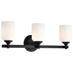 Nuvo Solara 3 Light Vanity Light - Matte Black Finish
