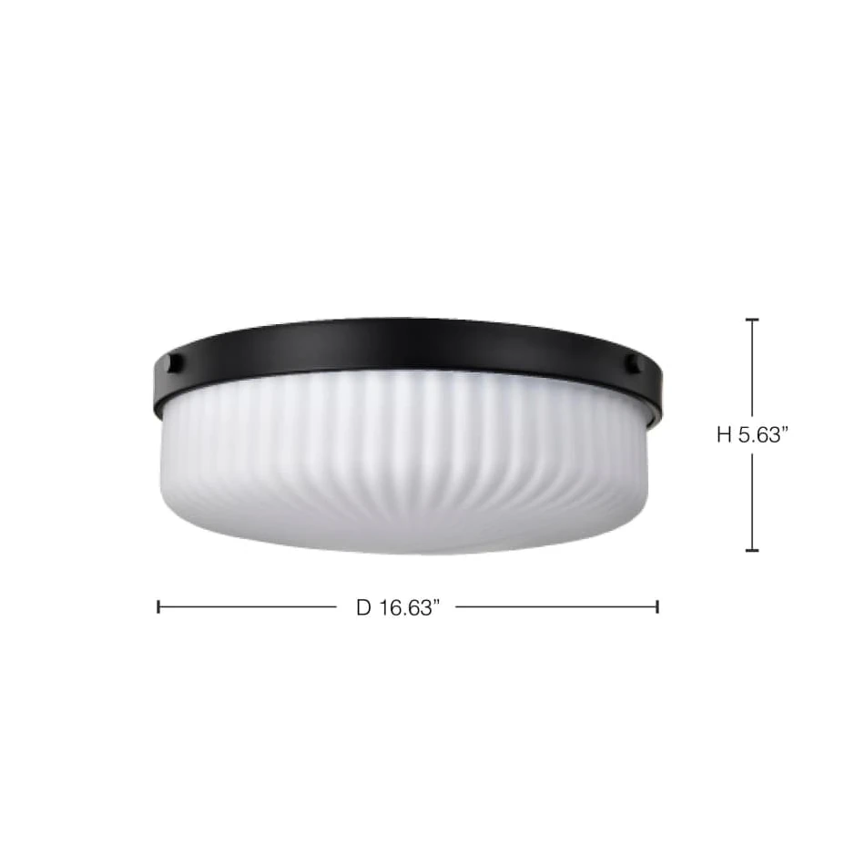 Nuvo Solara Flush Mount Light - Matte Black Finish