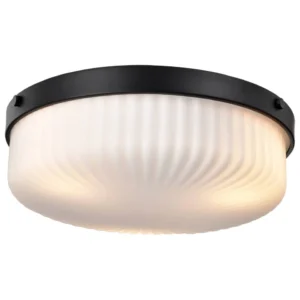 Nuvo Solara Flush Mount Light - Matte Black Finish