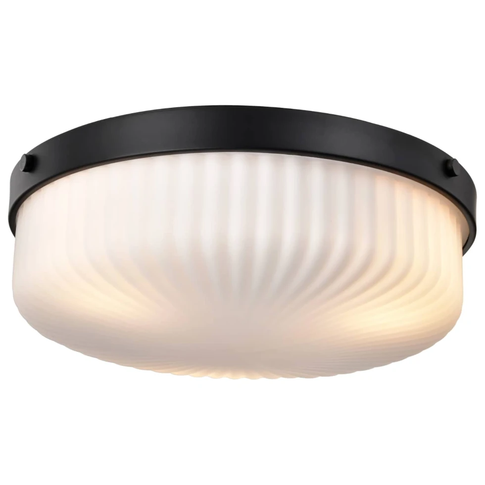 Nuvo Solara Flush Mount Light - Matte Black Finish