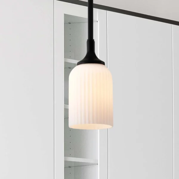 Nuvo Solara Mini Pendant Light - Matte Black Finish