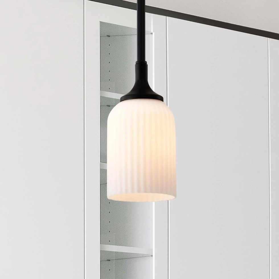 Nuvo Solara Mini Pendant Light - Matte Black Finish