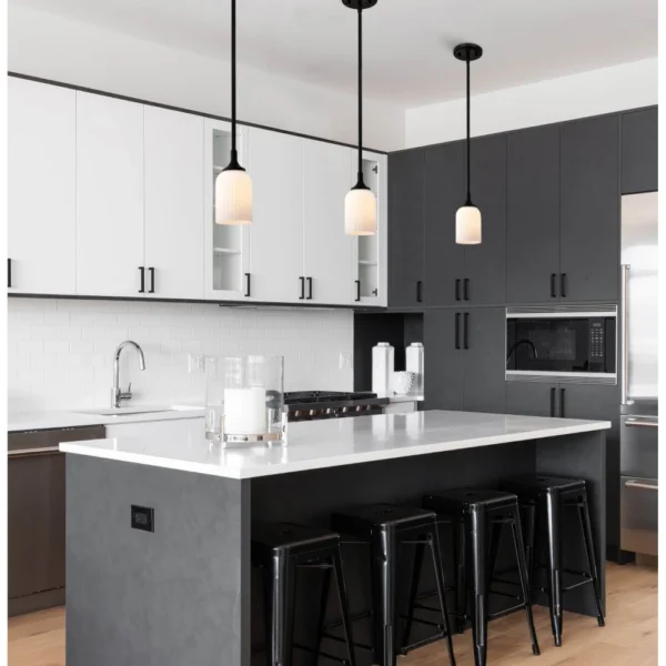 Nuvo Solara Mini Pendant Light - Matte Black Finish