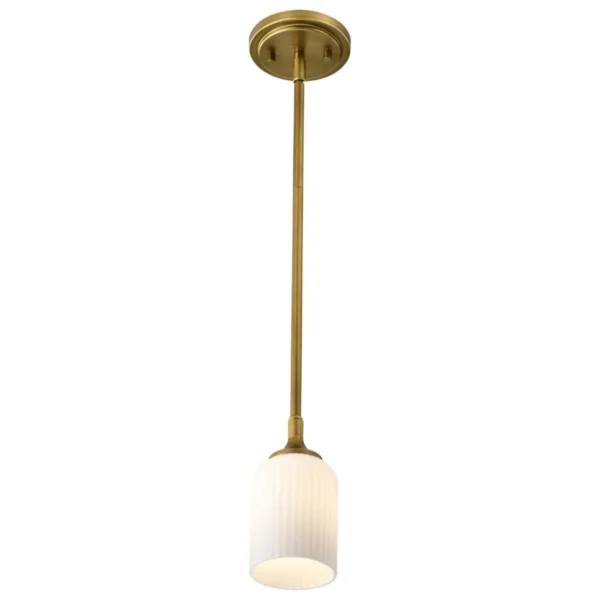 Nuvo Solara Mini Pendant Light - Natural Brass Finish