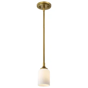 Nuvo Solara Mini Pendant Light - Natural Brass Finish