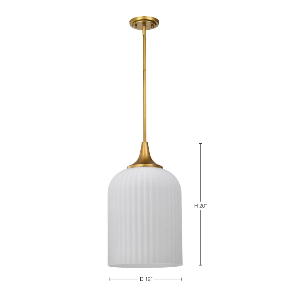 Nuvo Solara Pendant Light - Natural Brass Finish
