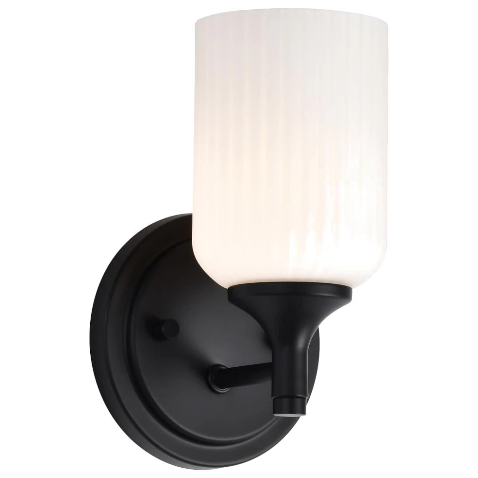 Nuvo Solara Vanity Wall Sconce Light - Matte Black Finish