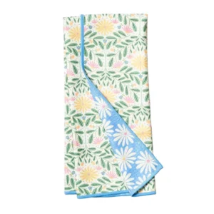 Once Again Home All A Buzz Anywhere Reversible Towel - Yellow