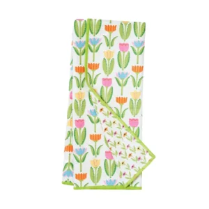 Once Again Home Mary Engelbreit Tulips Anywhere Reversible Towel