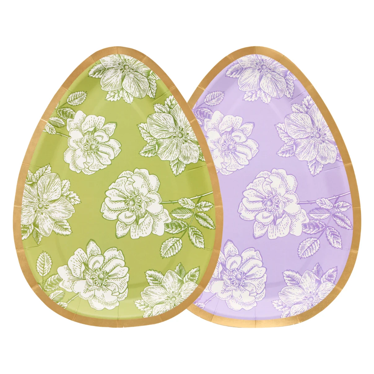 Sophistiplate Easter Toile Assorted Die Cut Salad Paper Plates, Pack of 8