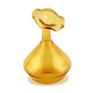 Tizo Glass Vase Angeled Neck - Amber