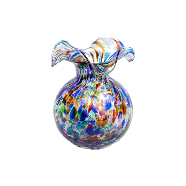 Vietri Hibiscus Glass Carnevale Bud Vase