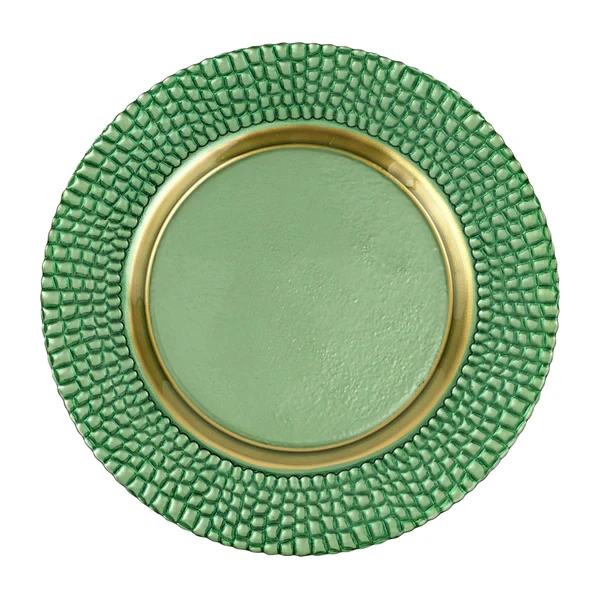 Vietri Pelli Glass Charger - Green