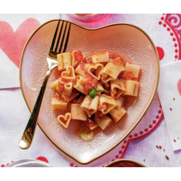 Vietri Baroque Glass Pink Heart Plate