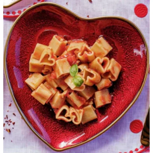 Vietri Baroque Glass Red Heart Plate