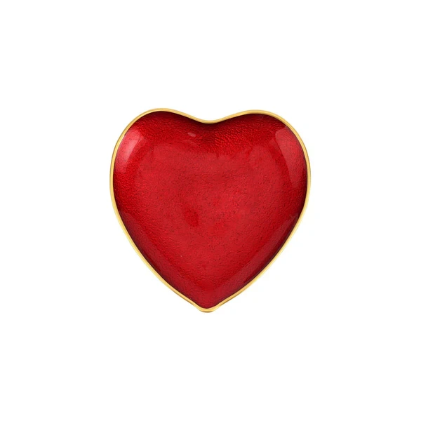 Vietri Baroque Glass Red Heart Plate