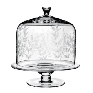 William Yeoward Crystal Fern Cake Stand and Dome