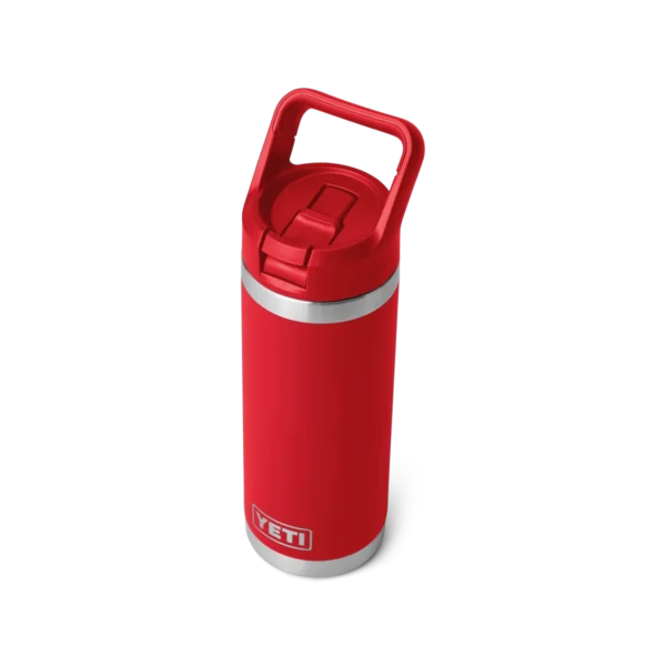 Yeti Rambler 18oz Water Bottle with Color Matched Straw Cap - Rescue Red