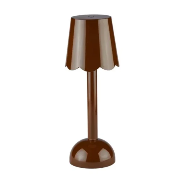 Addison Ross Chocolate Brown Scallop Rechargeable LED Lamp