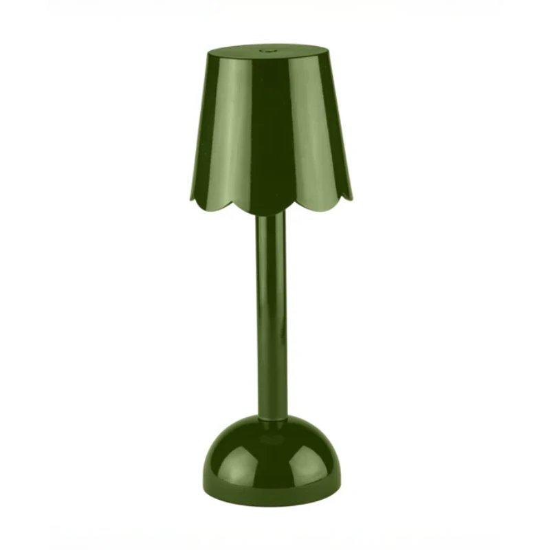 Addison Ross Khaki Green Scallop Rechargeable LED Lamp