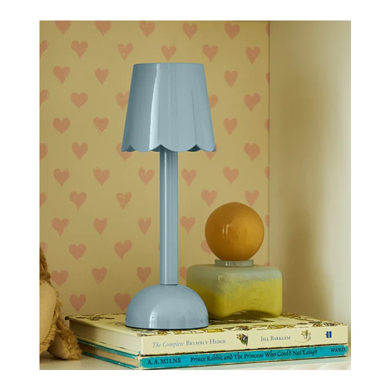 Addison Ross Periwinkle Blue Scallop Rechargeable LED Lamp