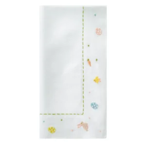 Bodrum Bunny Trail Embroidered Easter Napkin