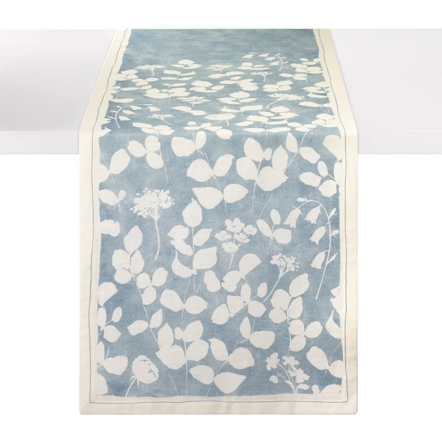 Bodrum Fleur de Lin Floral Runner - Blue