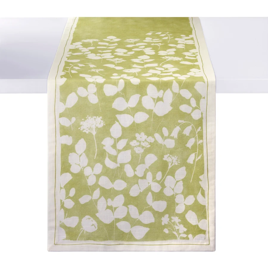 Bodrum Fleur de Lin Floral Runner - Green