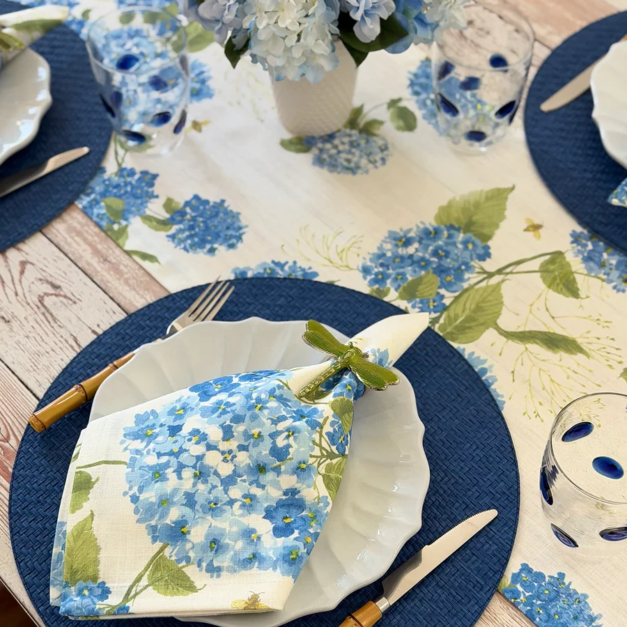 Bodrum Hydrangea Blue Napkin
