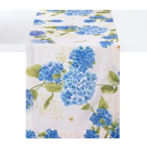 Bodrum Hydrangea Blue Table Runner