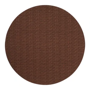 Bodrum Wicker Round Vinyl Placemat - Chocolate