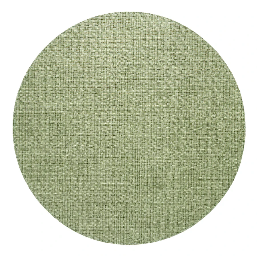 Bodrum Wicker Round Vinyl Placemat - Fern