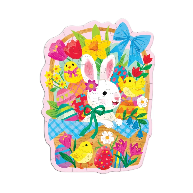 Chronicle Bunny Basket 48 Piece Mini Shaped Puzzle