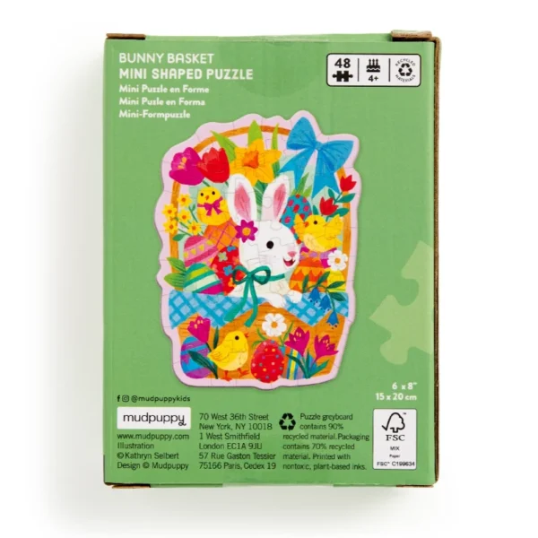 Chronicle Bunny Basket 48 Piece Mini Shaped Puzzle