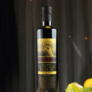 Cokinos Organic Extra Virgin Olive Oil (Reserve) – 750 ml Thin Bottle