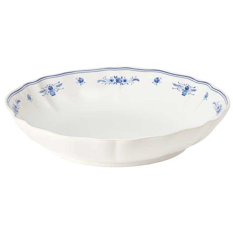 Costa Nova Low Serving Bowl Vila - White/Blue