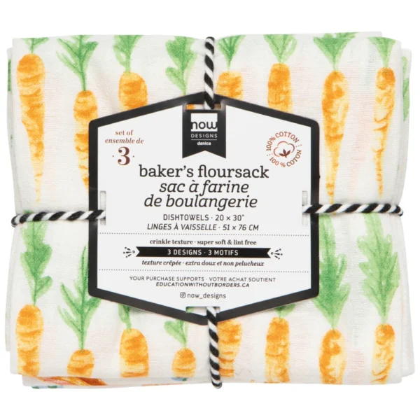 Danica Easter Meadow Baker's Floursack, Set of 3