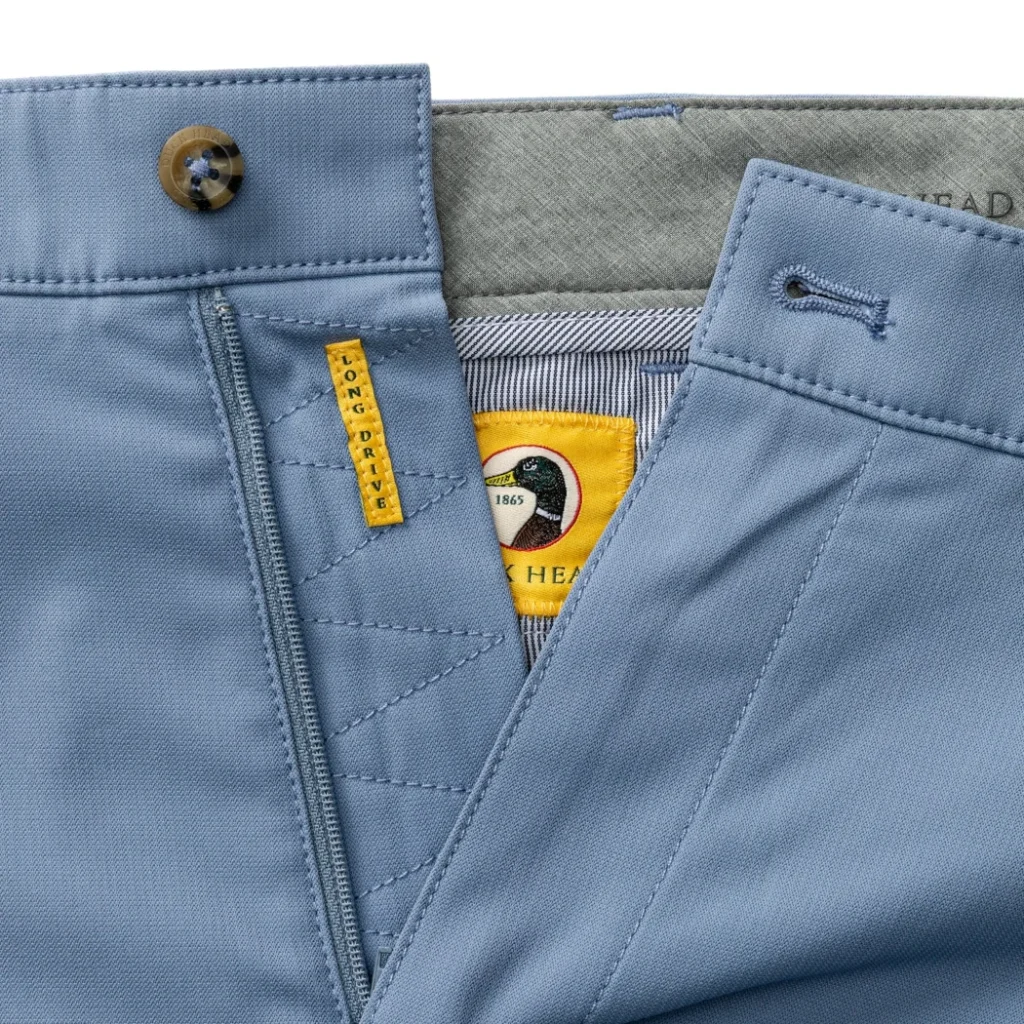 Duckhead 9" Long Drive Performance Short - Chambray Blue