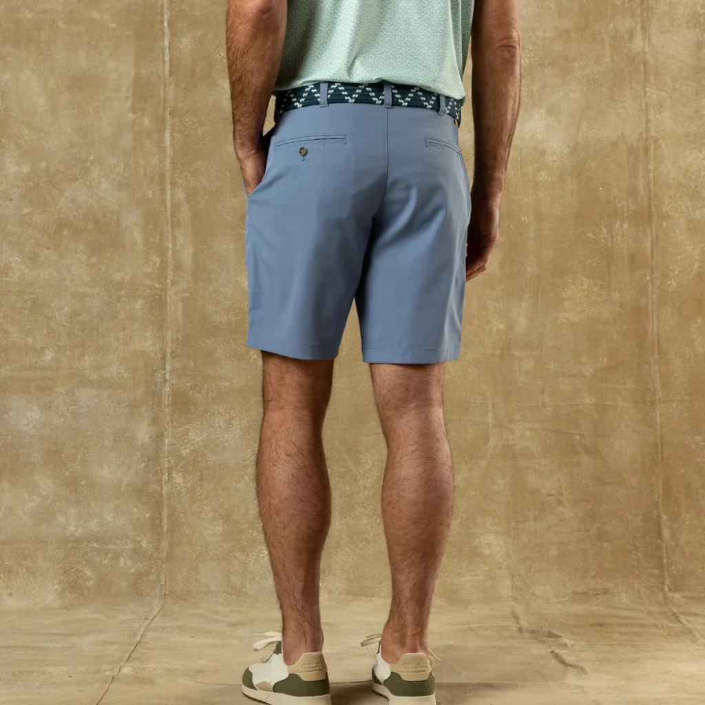 Duckhead 9" Long Drive Performance Short - Chambray Blue