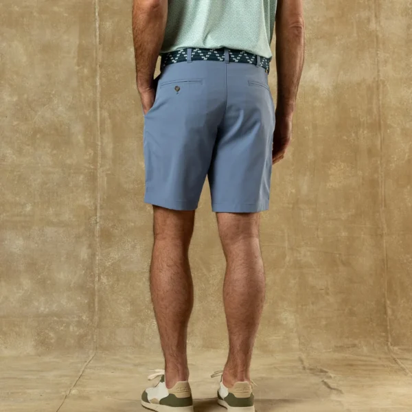 Duckhead 9" Long Drive Performance Short - Chambray Blue