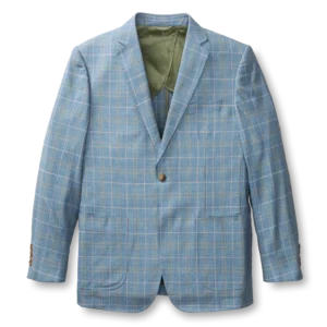 Duckhead Bradner Plaid Sport Coat - Chambray Blue