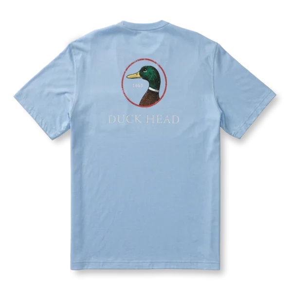 Duckhead Logo Short Sleeve T-Shirt - Serenity Blue Heather