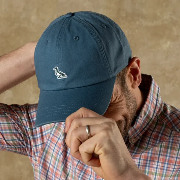 Duckhead Embroidered Mallard Cotton Twill Hat - Blue Horizon