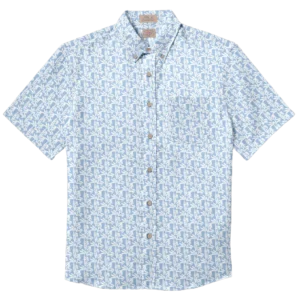 Faherty Short-Sleeve Breeze Shirt - Clear Sky Leaf