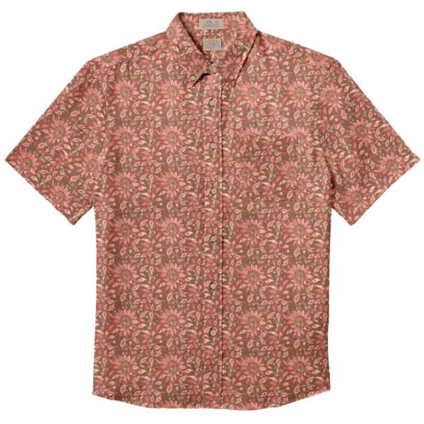 Faherty Short-Sleeve Breeze Shirt - Rose Island Floral
