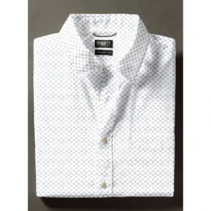 Faherty Short-Sleeve Movement Monterey Shirt - White Flint Geo