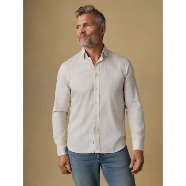 Faherty The Movement Shirt - Faded Khaki Gingham
