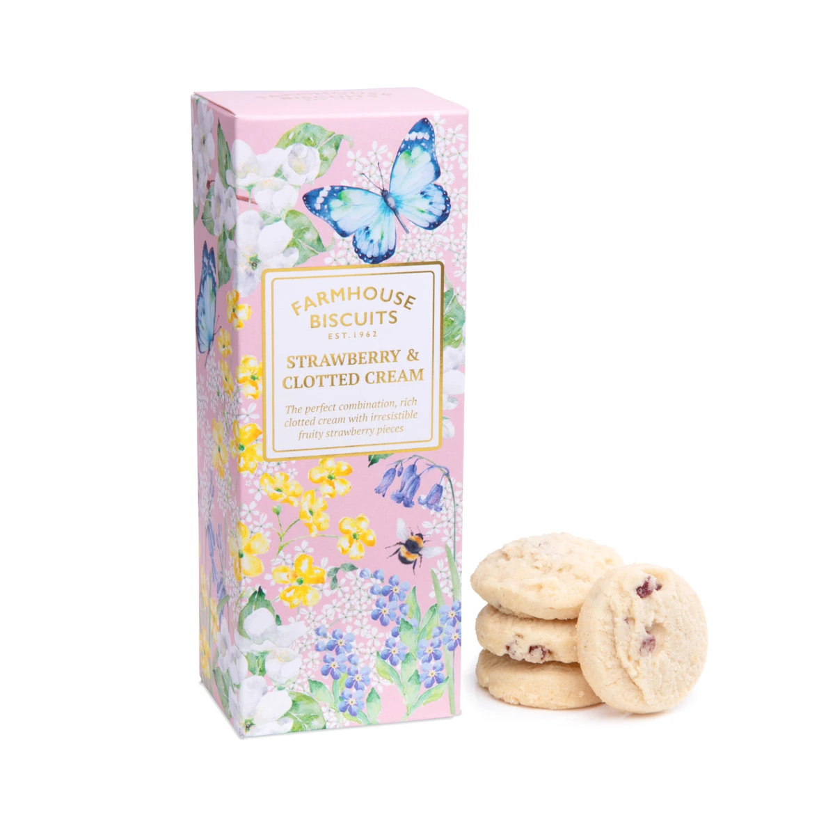 Farmhouse Biscuits - English Garden Strawberry & Clotted Cream Carton