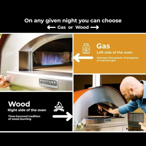 Fontana Mangiafuoco Firenze Hybrid Countertop Pizza Oven