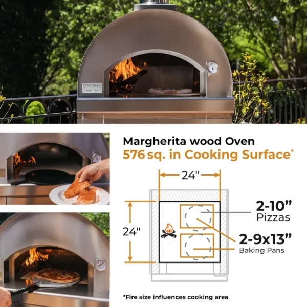 Fontana Margherita Wood-Fired Oven, Countertop